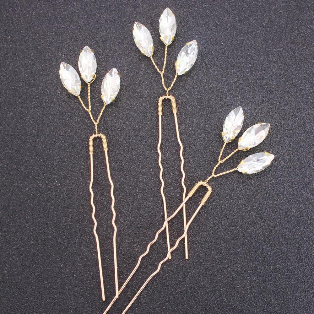 Simulated Pearls U-shaped Hair Pins Handmade Metal Clip Pins Women Girls Bridal Hair Accessories Wedding Hairstyle Design Tools