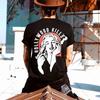 Punk Rock Skull Tshirt Fashion Tough Guy T Shirt Harajuku Heavy Metal Rock Tops Summer Street Hip-Hop Tee Ropa Hombre