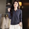 Women's 2025 Autumn Loose Lapel Wool Sweater - Versatile, Stylish Knit Top
