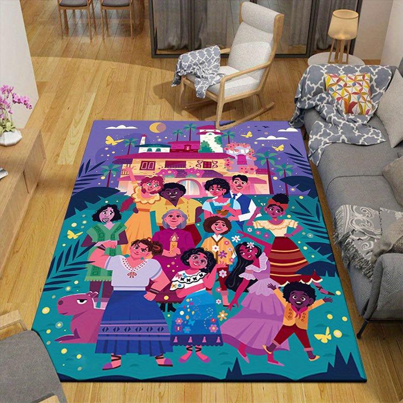 1pc Encanto Pattern Carpet Area Rug Non-slip Carpet Hand Washable Floor Mat Suitable For Living Room Bedroom Home Decor Room Decor Christmas