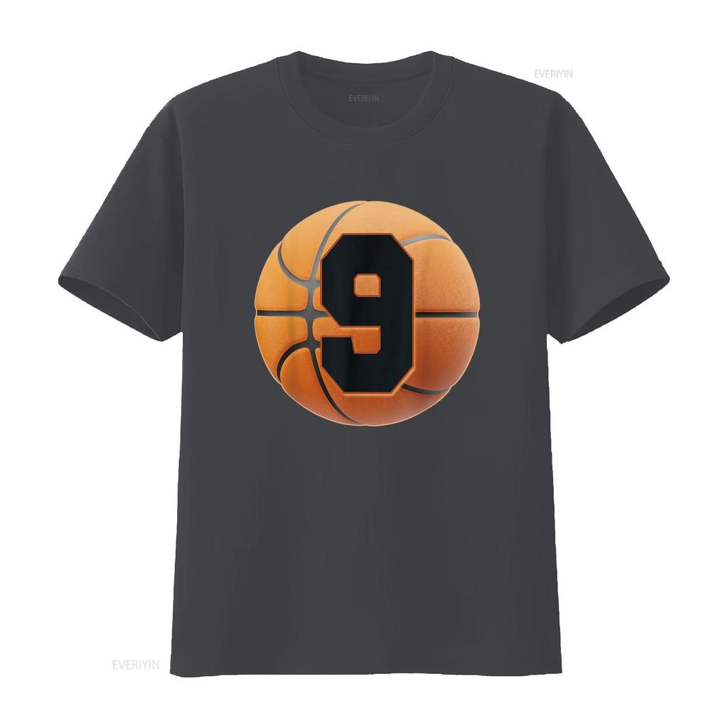 kids 9 year Old Birthday T Shirt Boys basketball 9th vintage Washed Unisex Slightly designer clothes Stylish