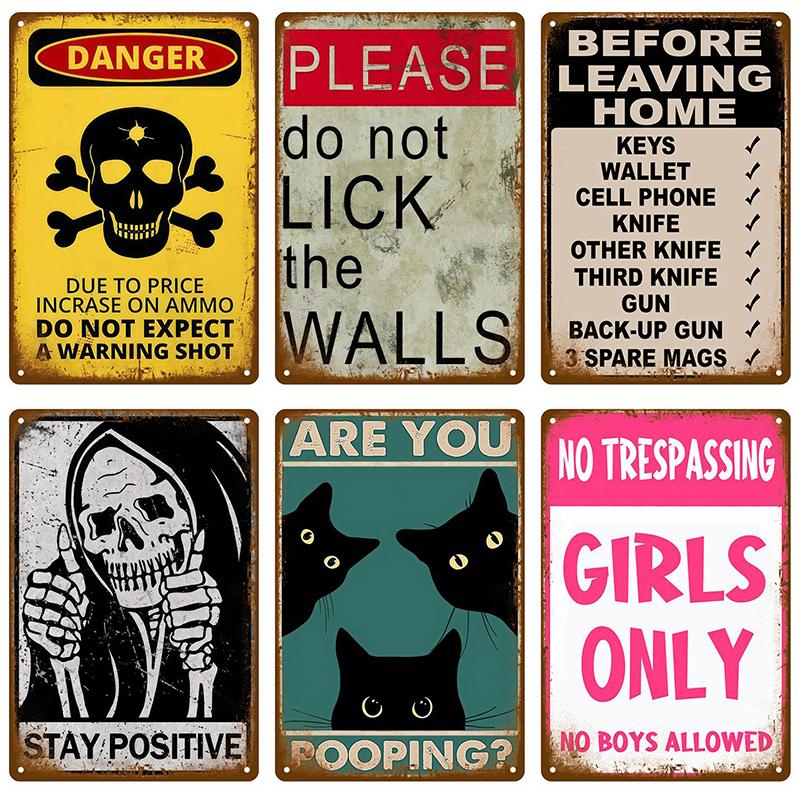 Metalen Borden Vintage Metalen Platen Posters Retro Muurkunst Bar Accessoires Mancave Tinnen Bord Kamer Luxe Woondecoratie Item Decoraties