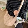 Korean Style Puffer Cloud Shoulder Bag Bow Pendant Dumpling Bag Casual Nylon Quilted Handbag  Daily