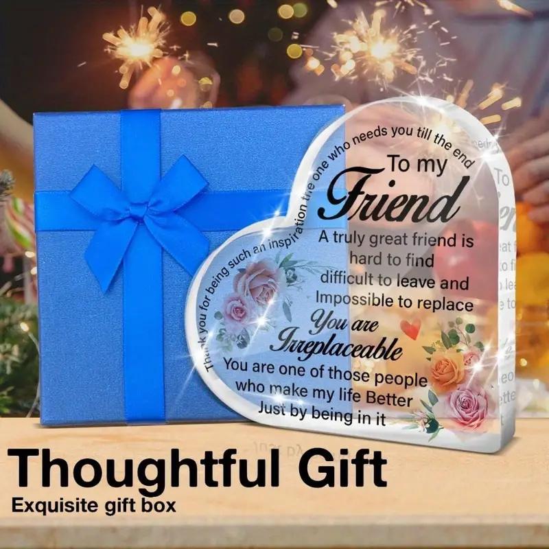 2D Flat Acrylic Heart-Shaped Keepsake Desk Decor Plaque, Floral Design, Suitable for Wall Decoration, Porch, Room, Villa, Accents Home, Hallway, or Wo