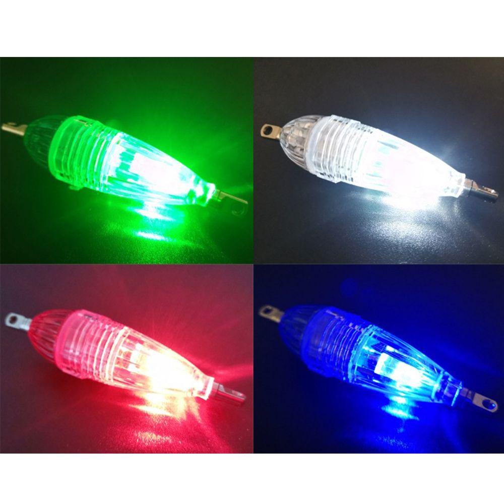 Diamond Shape Deep  Drop Underwater Fishing Squid LED Lure Light with hook Bass Spoon Flash Lamp