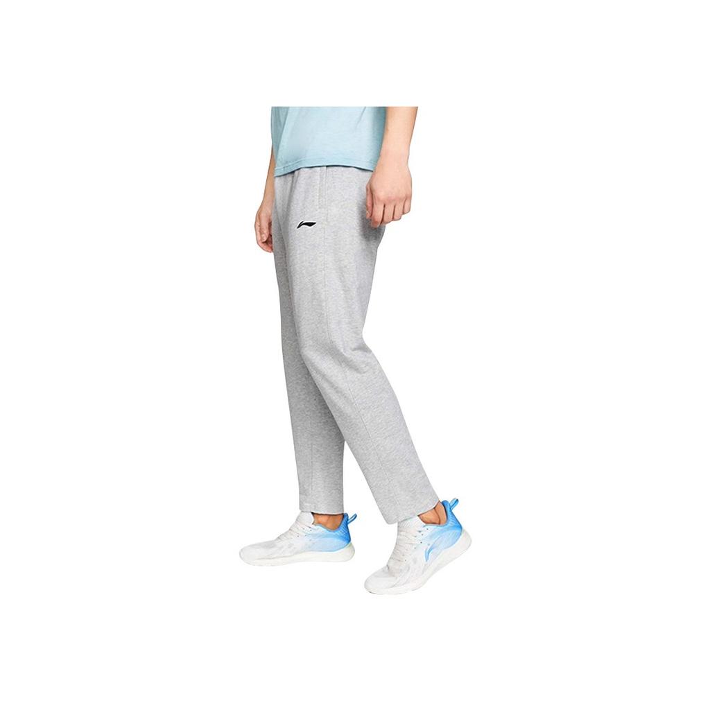 Li Ning Logo Breathable Comfortable Student Versatile Casual Lace-Up Straight-Leg Sports Pants Unisex Pants AWDU24-1