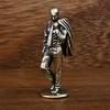 Handsome Brass Male Model Suit Statue Retro Style Man Character Art Figurine Study Room Decoration Gift