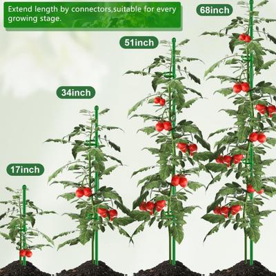 Plant Stakes with Clips Extendable Orchid Support Stake Gardening Plant