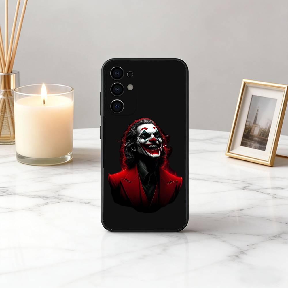 H-Blije F-Gezicht J-Joker-achtige Telefoonhoesje Zwart Siliconen Zacht Voor Samsung S25,S24,S21,S22,S23,S30,Ultra,S20,Plus,Fe,Lite