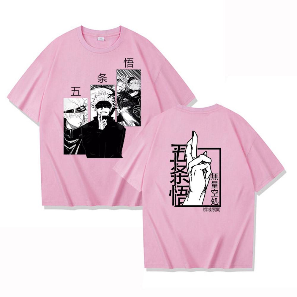 Anime Satoru Gojo Jujutsu Kaisen T Shirt Fashion Summer Loose Women Men Sleeve Cotton High Quality Casual T Shirt Soft Tops
