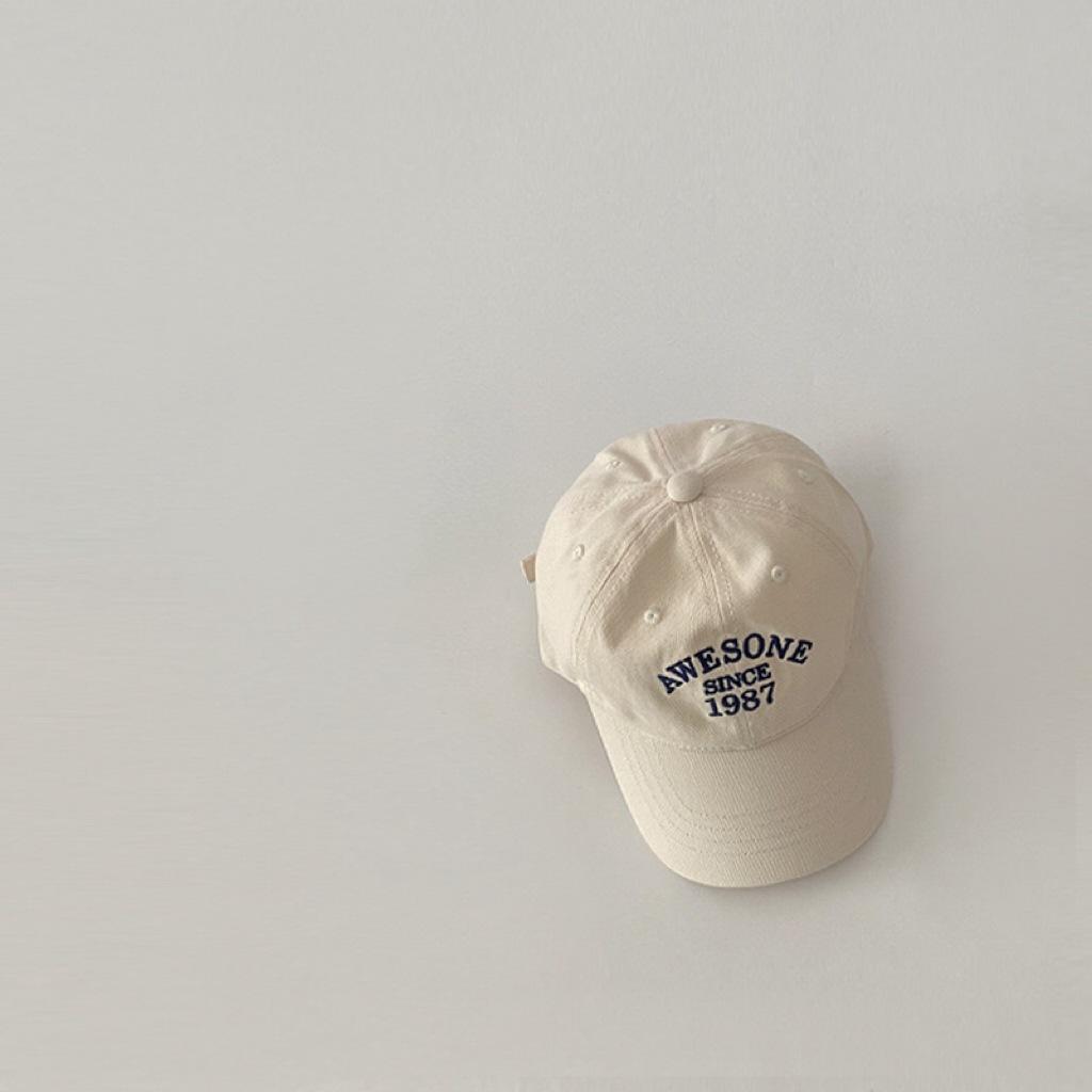 

Бейсболка в стиле ретро с американскими буквами, женская, с увеличенными и углублёнными широкими полями, универсальная, с большой окружностью головы, шляпа, показывающая маленькое лицо M（56-58cm）