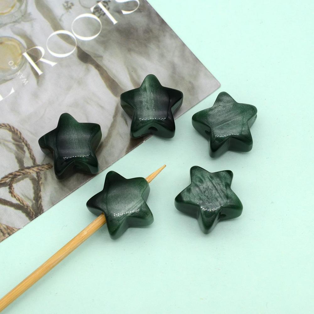 1Pcs 16mm Star Love Heart Mermaid Glitter Colorful Resin Beads Loose Spacer Beads for Jewelry Making DIY Bracelet Necklace