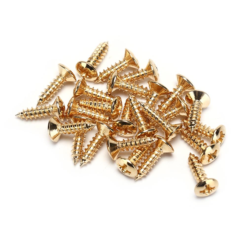 25pcs Electric Guitar Parts Guard Plate Screws 3mm Electric Guitar Screw Set Pickguard Back Plate Mount DIY Luthier Tools