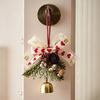 Cute Christmas Pendant Red Velvet Bow Jingle Bells Door Hanger Gift Xmas Tree Ornament  Christmas