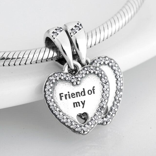 925 Sterling Silver Bead Openwork Sweet Hearts Crown Charms Beads Fit Jiuhao Bracelets Bangles Diy Womens Jewelry