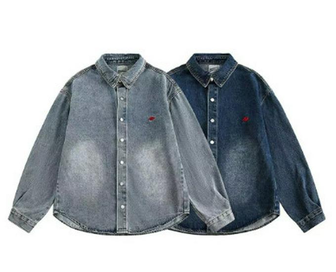 Unisex Retro Denim Motorcycle Jacket: Autumn/Winter Casual Trend, Loose Fit with Lapel