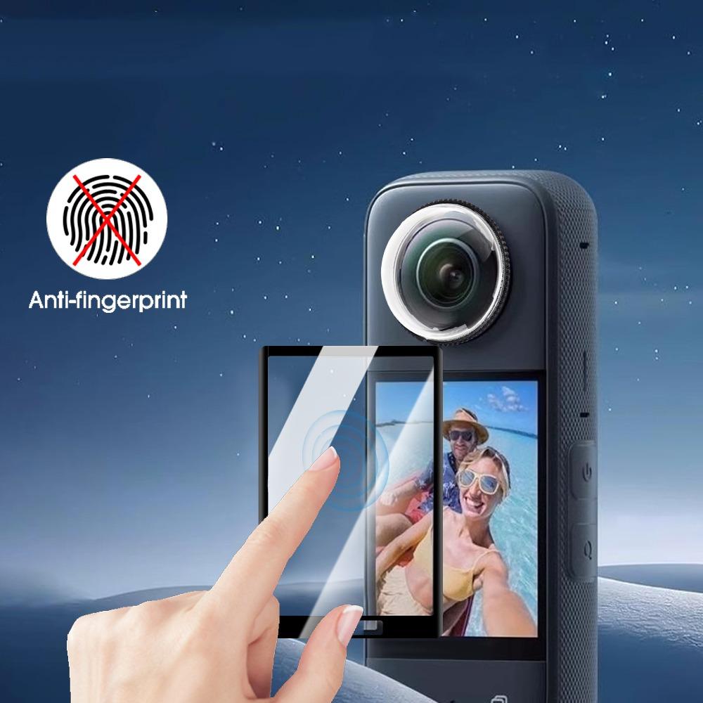 For Insta360 X5/X4 Soft Film Screen Protector HD Clear Anti-scratch Lens Cap Shockproof Storage Bag for Insta360 X4 with Hanger
