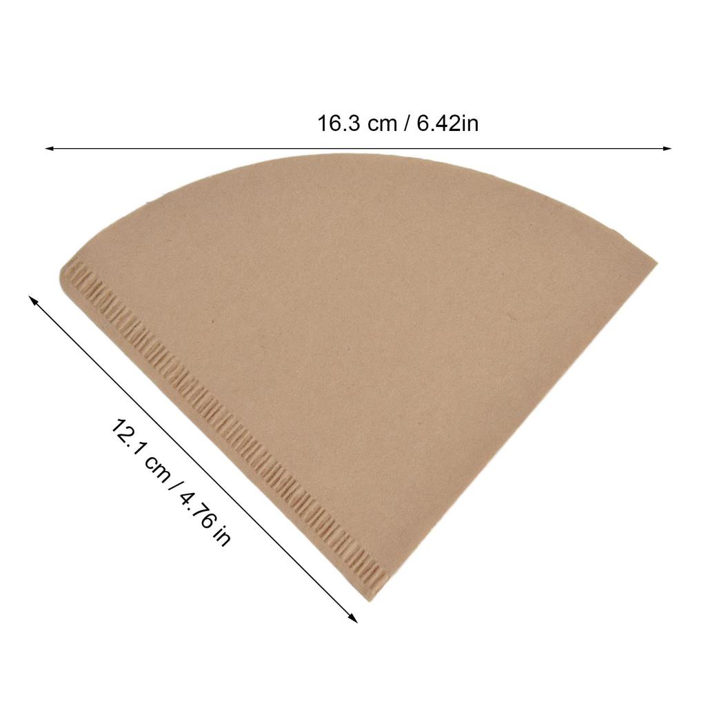 V60 Paper Coffee Filters, 100 Sheets, Disposable Coffee Drip Paper, Natural Wood Pulp Coffee Strainer Paper, for 2-4 Cups [V]