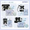 Wallet Mini Wallet LB Girls Elementary School Student Cat Ribbon Check [anilet+] Tri-Fold (Light Blue)