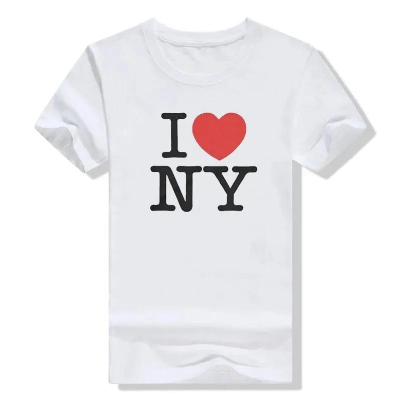 

I love New York T-shirt I love New York slogan letter print street style 4XL