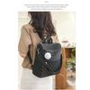 IELGY backpack, nylon cloth rhombus schoolbag, large-capacity Korean version of leisure students Korean version of travel backpack