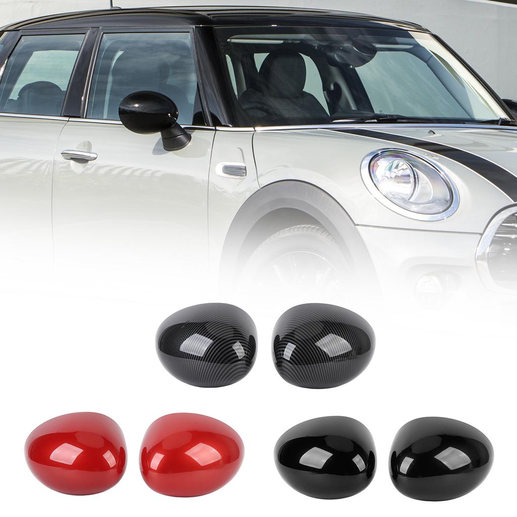 1 Pair Door Side Wing Mirror Cover 51167401229 Exterior Rear View Side Mirror Cap for Mini Cooper F54 F55 F56 F60 2014-2019