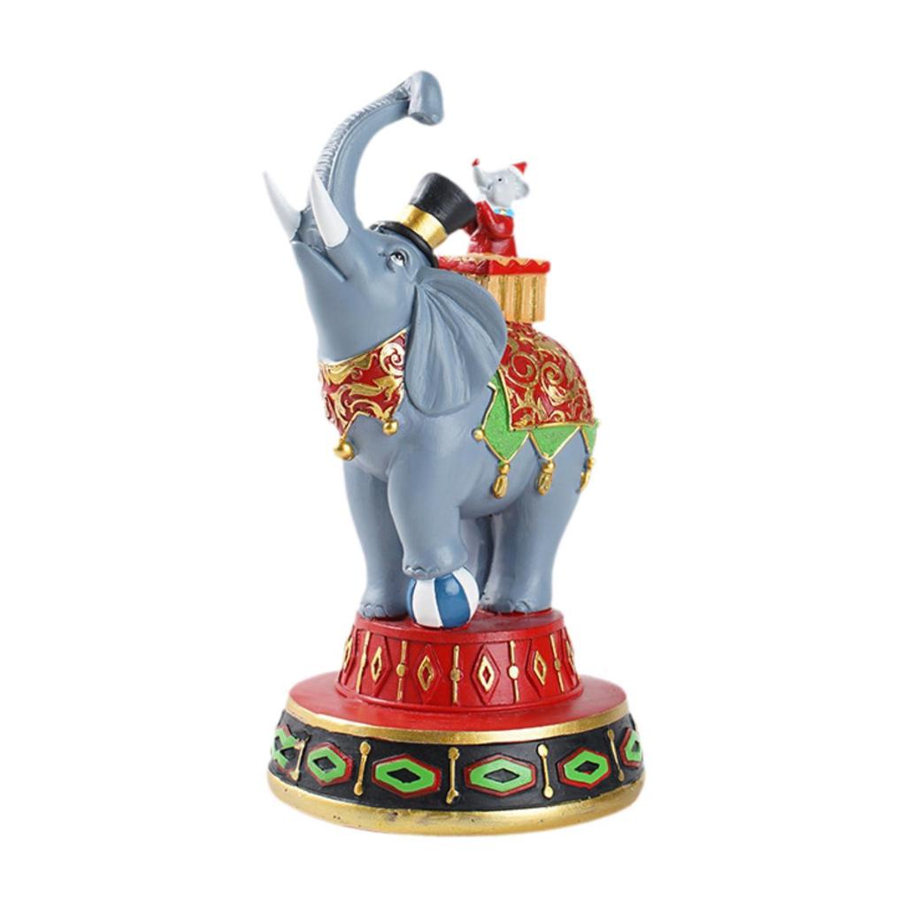 Animal Figurine of Elephant for Living Room Centerpiece or Shelf Decor