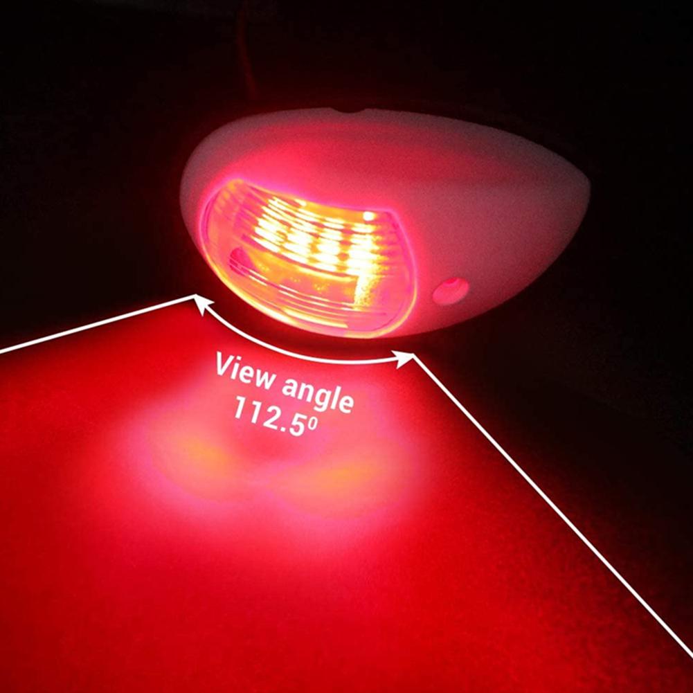 2PCS LED Navigation Light Signal Lamp 12V - 24V Marine Boat Yacht Sailing Red Green Bulb Port Starboard Side Lighting