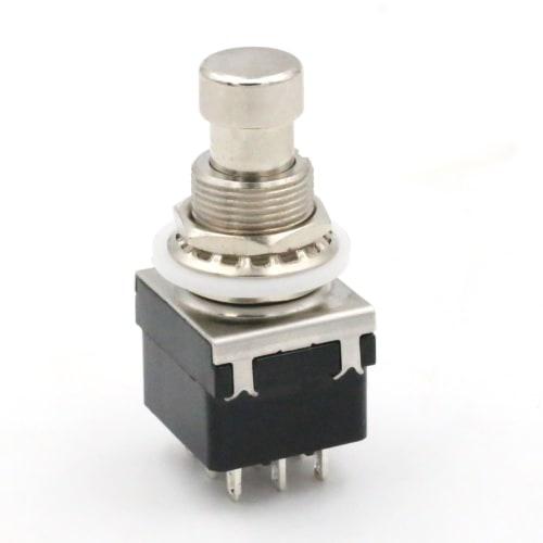 Set of 2 Switchcraft 3PDT Foot Switches, 3-Pole, 2-Contact, 9-Pin, Black, Push Switch