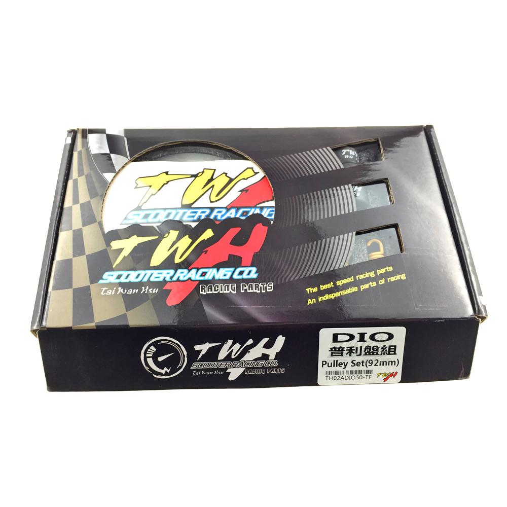 TWH High Performance Variator Kit 89MM 92MM with Roller Weights Drive Pulley for GY6 50cc 139QMB 139QMA DIO ZX AF18 AF28 AF34