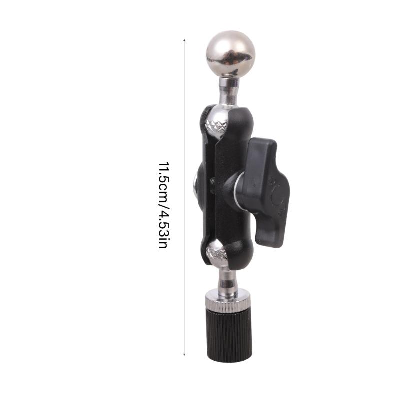 1/4inch Thread to 17mm Ball Head Joint Base Double Socket Arm Extension Arm Motorcycle Bike Phone Mount Camera Lighting