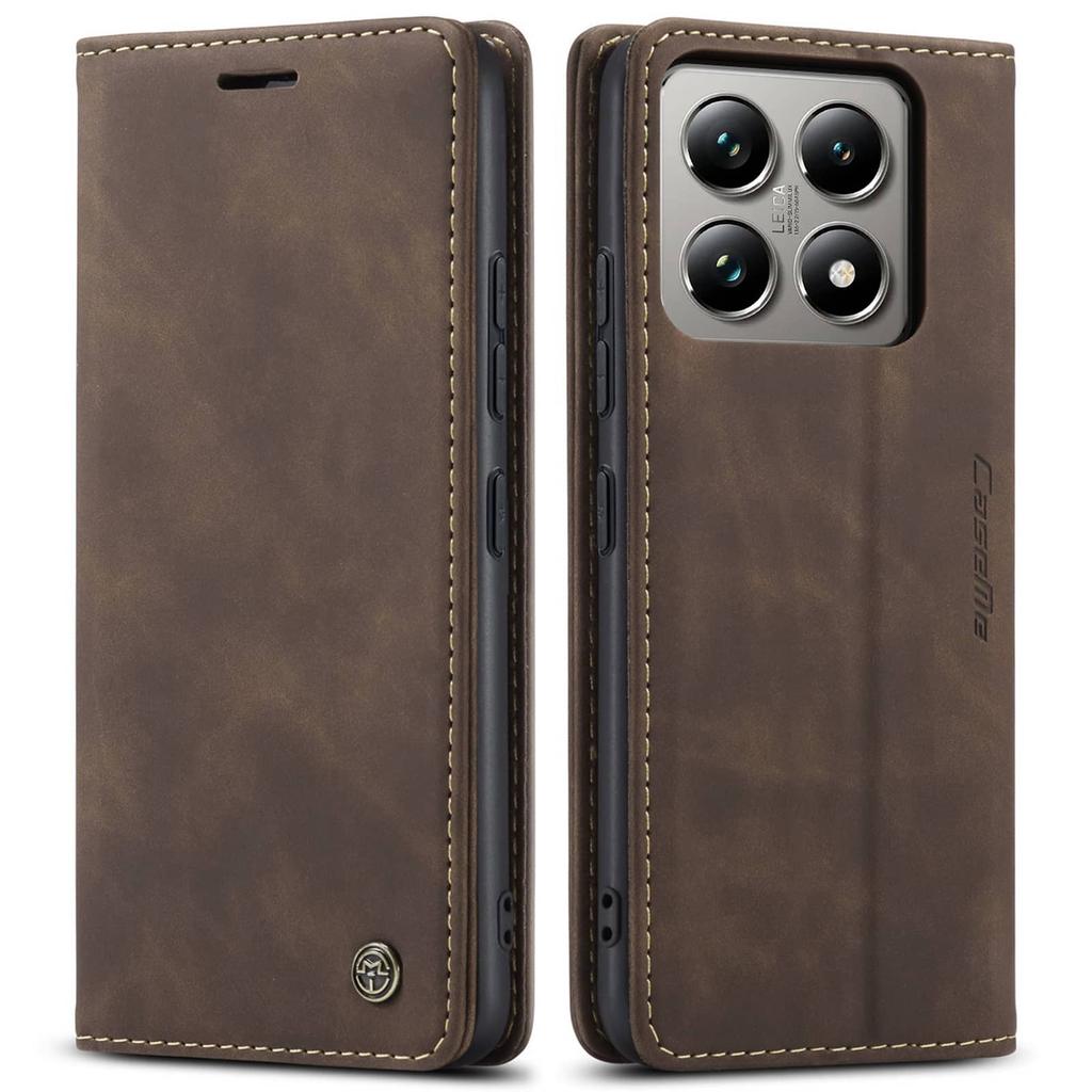 Flip Wallet Case for Xiaomi 14T/Xiaomi 14T Pro, Leather Magnetic Folio Cover with Card Holder, Kickstand - TPU Shockproof Case