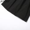 BITCED Spring/Summer Women's Solid-Color Streetwear High-Waisted Relaxed-Fit Wide-Leg Pants