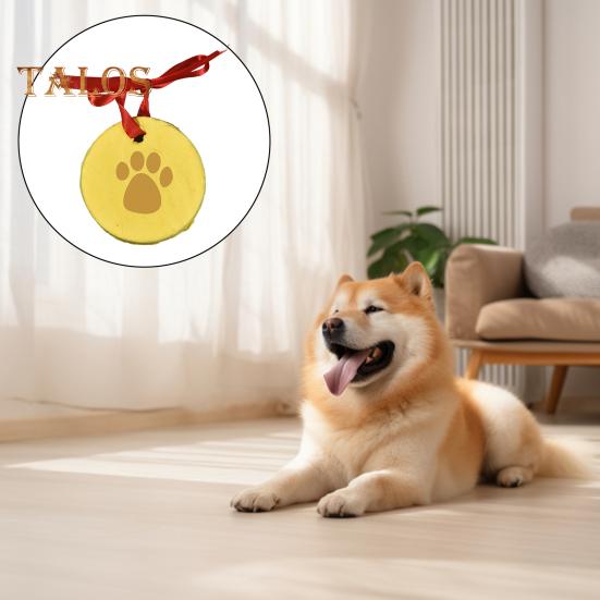2 Pcs Dog/Cat Paw Print Kit DIY Pet Paw Print Hanging Ornament with Customization Tools And Display Stand Clay Pawprint Keepsake Kit