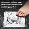 10*10cm Brass Chrome Pop-up Foot Floor Drain Anti-odor Bath Drains Push Down Deodorization Square Matte Shower Room Plug Cover