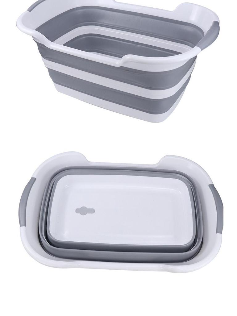 Foldable Pet Cleaning & Laundry Basin - Drainable, Multi-purpose, Storage Basket