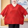 Plus Size 3XL-8XL Casual Blouses for Women Tops Loose Vintage Oversize Half Sleeve Shirt Summer Clothes