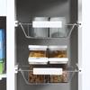 Kitchen Trolley, Serving Cart, Drawers, Baskets, Towel Rack, Wheels, 92 x 37 x 82 cm, White