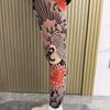 1pc Elastic Tattoo Socks Breathable Full Leg Socking Wave Men Sun-proof Socks  Fishing