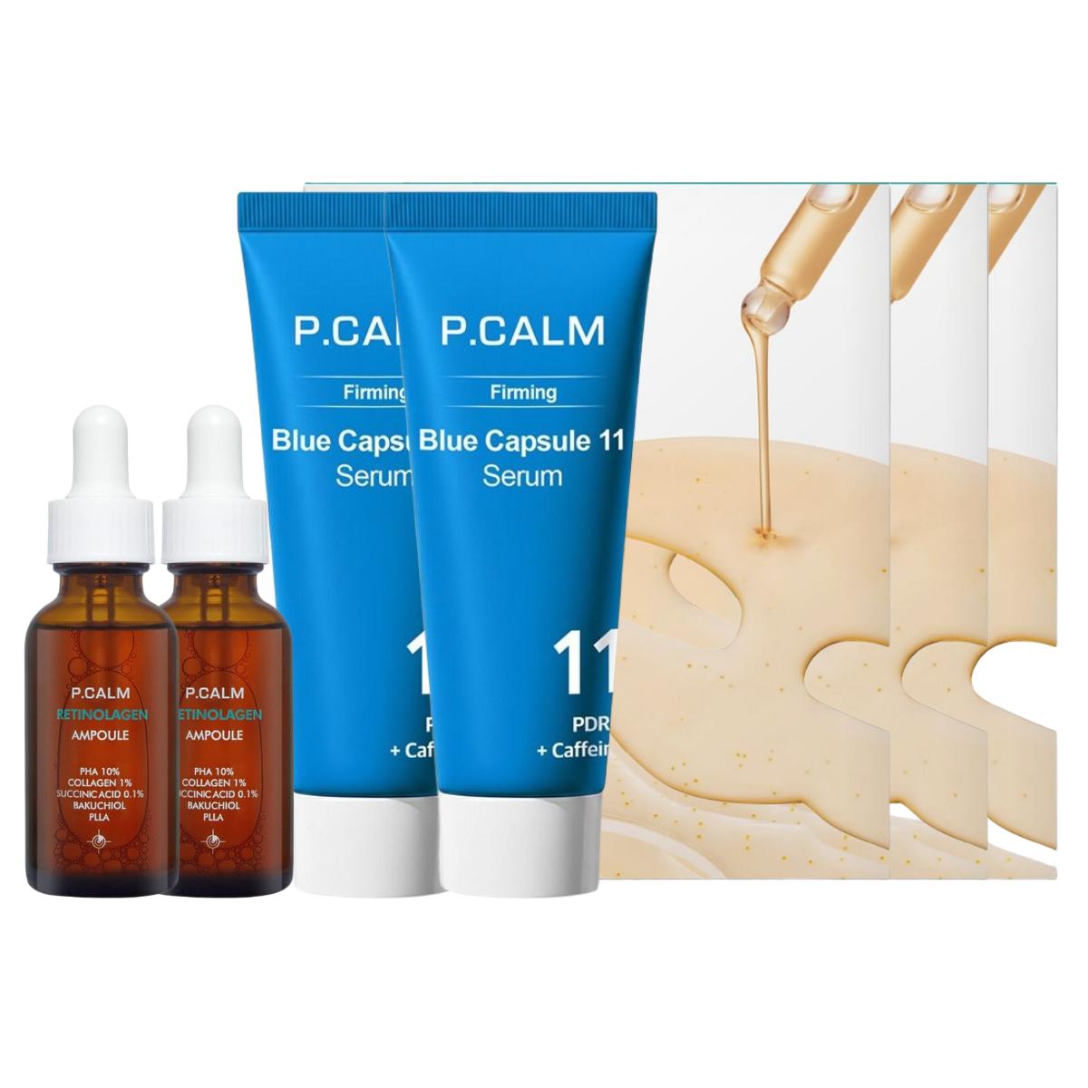

P.CALM Premium Retinolagen & PDRN Firming Gift Set, Intensive Anti-Aging & Skin Elasticity Routine, Korean Skincare Luxury Kit