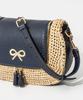 Umhängetasche Vere Small Soft Satchel aus Capra mit Raffia Marine [Anya Hindmarch] Damen [Artikel]