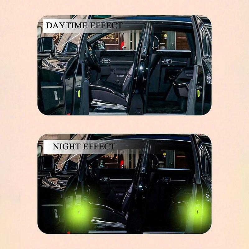 Reflective Door Stickers - Night Safety Warning Decals, High Visibility Anti-Collision, Waterproof for Doors/Bumpers, Cool Desig