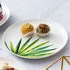 Bone China Plant 8-inch Ceramic Plate Breakfast Inventory Heart Fruit Plate Main Course Tableware Kitchen Kitchen Utensils