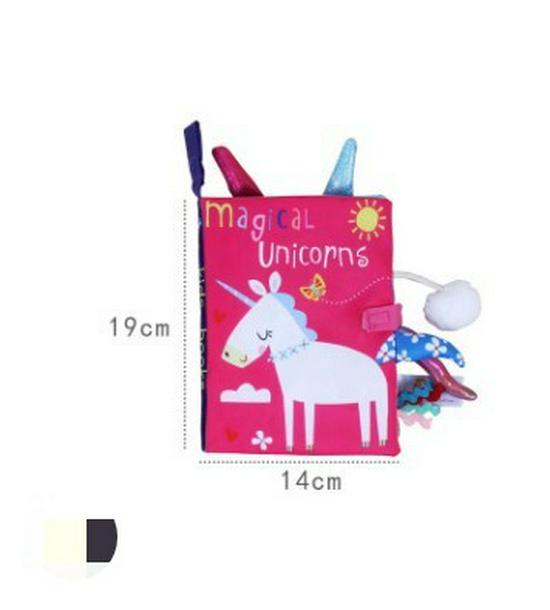 Multifunctional Tear-Proof Cloth Book: Educational Baby Rattle & Enlightenment Toy