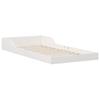 Bed Frame White 100 x 220 cm Solid Pine Wood