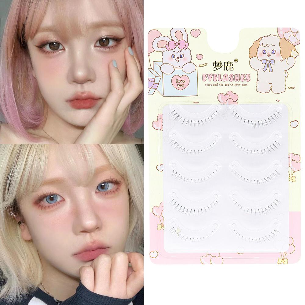 Menglu 4-7mm Brown Under Lashes Little Flame Lower Eyelashes W-41 Natural Short Style Imitation Hand Painting Fake Eye Lashes