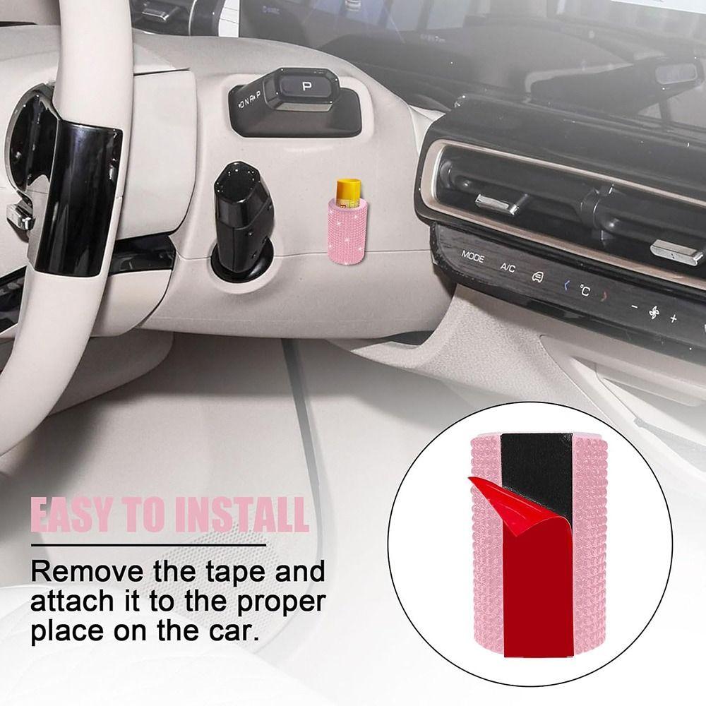 Silicone Car Chapstick Holder Rhinestone Cosmetic Holder NEW Lip Balm Storage  Car Interior