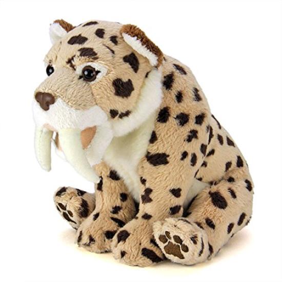 Colorata Saber-toothed Tiger Smilodon Plush Toy (Sitting SeriesSoft Touch) Realistic Animal Toy Doll Gift Present Birthday (Twice Checked) Christmas