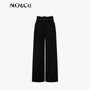 MO&Co. Women's High-Waist Wide-Leg Wool Trousers