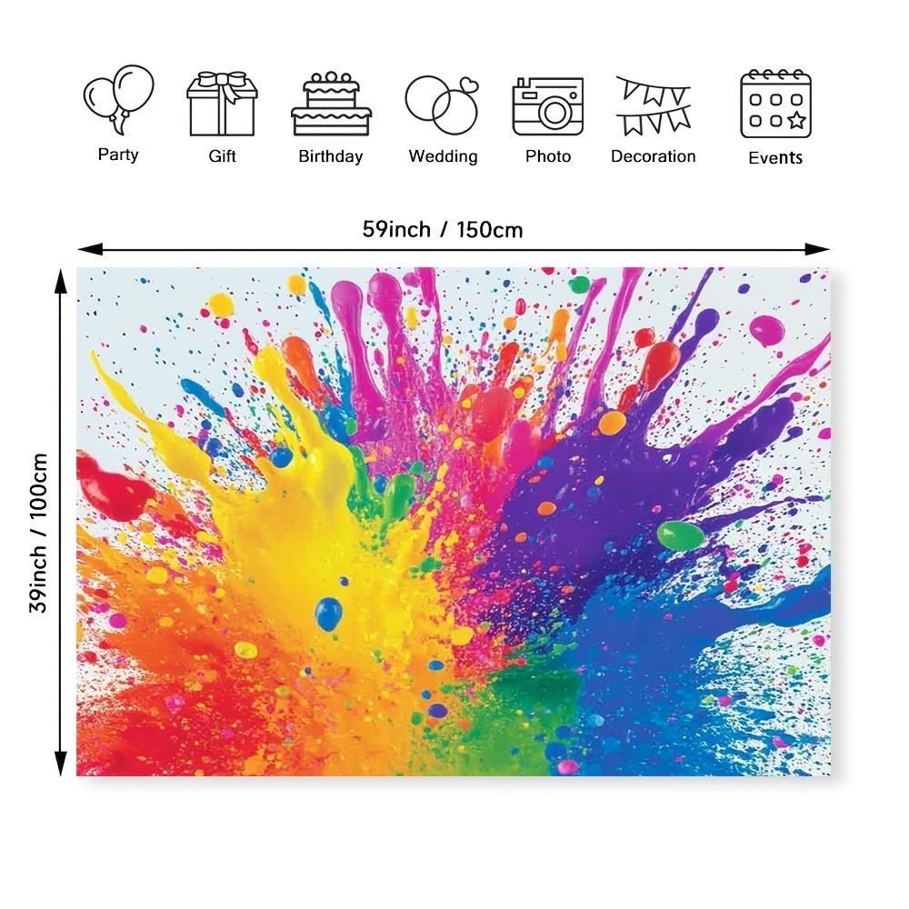 1pc Paint Splash Background Abstract Oil Painting Photography Background Theme Party Photo Background